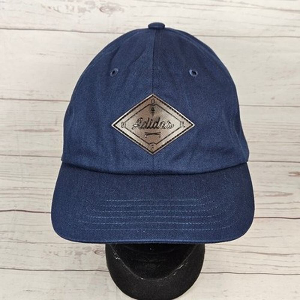 Adidas Golf Hat Men's Adjustable Snapback Navy Blue Leather Patch Cap